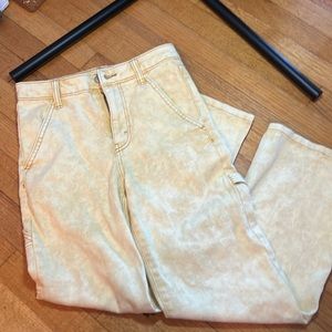 Target wild fable yellow cargo wide leg jeans